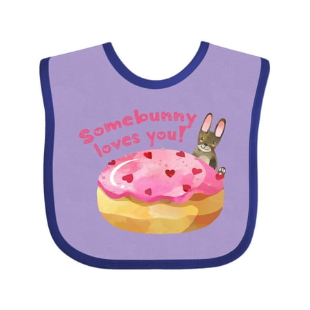 Inktastic Somebunny Loves You with Cute Bunny Gift Baby Boy or Baby Girl Bib