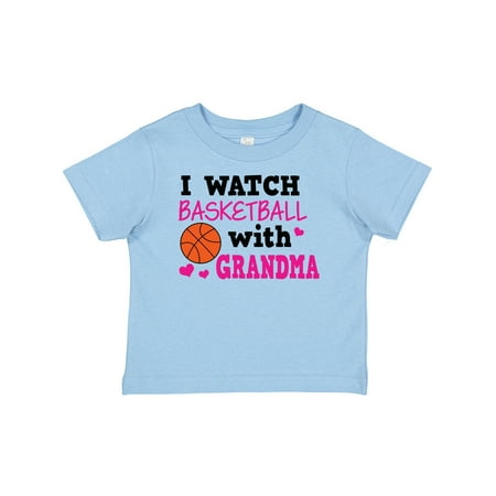 Inktastic I Watch Basketball with Grandma Gift Baby Girl T-Shirt