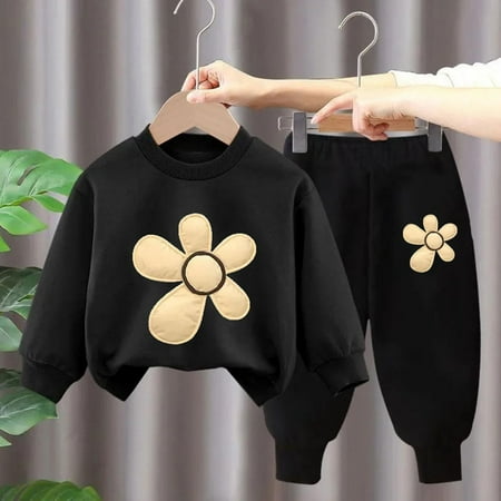 Tdoqot Toddler Boys Girls Sweatsuits- Casual Long Sleeve Warm Fleece Tops and Pants Outfits Set Black Size 5 T
Tdoqot Toddler Boys Girls Sweatsuits- Casual Long Sleeve Warm Fleece Tops and Pants Outfits Set Black Size 5 T