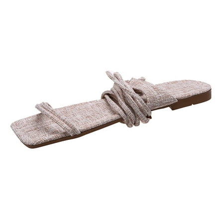 sandals for Women Ladies Fashion Solid Color Summer Thin Strap Combination Flat Lace Up Sandals cloth Dress Sandals for Women Beige
sandals for Women Ladies Fashion Solid Color Summer Thin Strap Combination Flat Lace Up Sandals cloth Dress Sandals for Women Beige