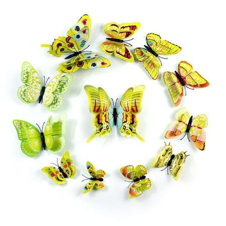 Wajingren Fridge Magnet Stickers 12Pcs 3D Double Layered Butterfly Wall Stickers Home Art Decor Fridge Magnets
Wajingren Fridge Magnet Stickers 12Pcs 3D Double Layered Butterfly Wall Stickers Home Art Decor Fridge Magnets