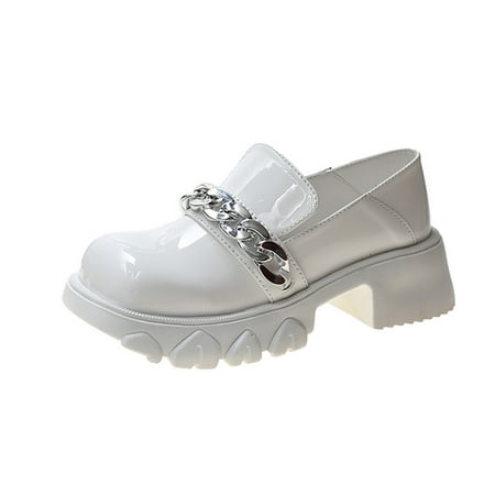 KBKYBUYZ Women s Fashion Metal Chain Thick Bottom British Style Retro Small Leather Shoes
KBKYBUYZ Women s Fashion Metal Chain Thick Bottom British Style Retro Small Leather Shoes