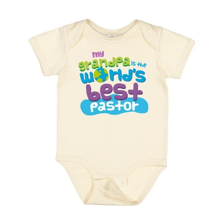 Inktastic Grandpa Worlds Best Pastor Gift Baby Boy or Baby Girl Bodysuit