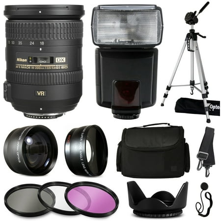 Nikon 18-200mm VR II Lens 2192 + Accessory Kit with 2.2x & 0.43x Adapters + Flash + Tripod + Case + Filters for Nikon DF D7200 D7100 D7000 D5500 D5300 D5200 D5100 D5000 D3300 D3200 D3100 D3000 D300S Nikon 18-200mm VR II Lens 2192 + Accessory Kit with 2.2x & 0.43x Adapters + Flash + Tripod + Case + Filters for Nikon DF D7200 D7100 D7000 D5500 D5300 D5200 D5100 D5000 D3300 D3200 D3100 D3000 D300S