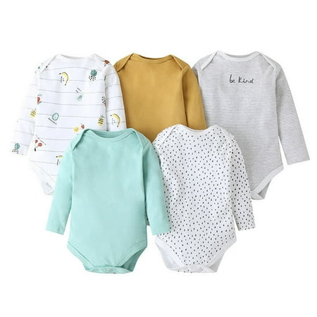 Baby Girls Long-sleeve Bodysuit Pack of 5 cute Romper Clothes Outfits Set 3-24 Months D 6-9 Months
Baby Girls Long-sleeve Bodysuit Pack of 5 cute Romper Clothes Outfits Set 3-24 Months D 6-9 Months