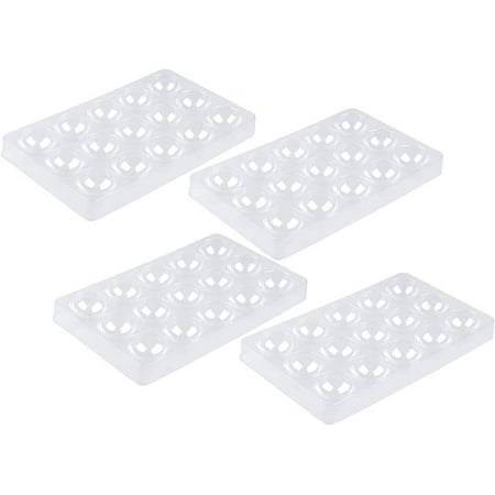 Dengjunhu 4Pcs/Set 15 Cavity Sugar Flower Drying Mold Fondant Shaping Tray Plastic Sugar Flower Fondant Forming Shaping Mold