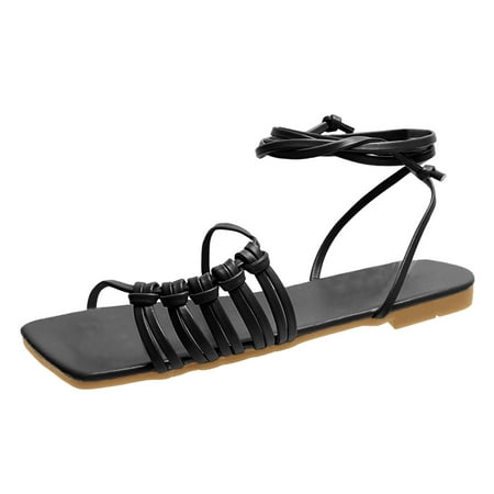 Qufokar Boots Women Mid Calf Leather Sandals Women Size 12 Ladies Fashion Solid Color Leather Flat Woven Ankle Strap Roman Sandals
Qufokar Boots Women Mid Calf Leather Sandals Women Size 12 Ladies Fashion Solid Color Leather Flat Woven Ankle Strap Roman Sandals