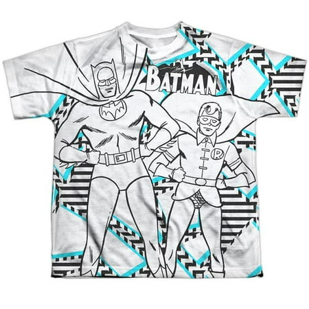 Batman - Gaudy Bat (Front/Back Print) - Youth Short Sleeve Shirt - Large