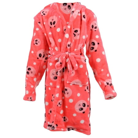 Children s Hooded Robe w/ Animal Print Bath Accessory 3830_RedS