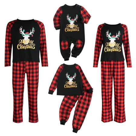 QILINXUAN Family Christmas Children Adults Holiday PJ Pajamas Matching Family Pajamas Sets Christmas PJ s with Santa Deer Long Sleeve Tee and Striped Print
QILINXUAN Family Christmas Children Adults Holiday PJ Pajamas Matching Family Pajamas Sets Christmas PJ s with Santa Deer Long Sleeve Tee and Striped Print