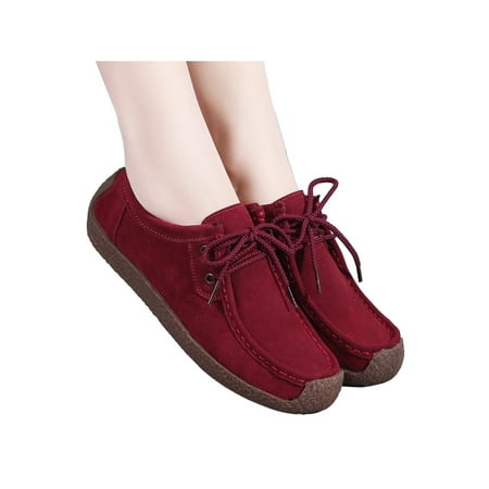 Tenmix Ladies Loafers Lace Up Flats Non-slip Casual Shoes Comfort Boat Shoe Womens Breathable Lightweight Wine Red 11.5
Tenmix Ladies Loafers Lace Up Flats Non-slip Casual Shoes Comfort Boat Shoe Womens Breathable Lightweight Wine Red 11.5