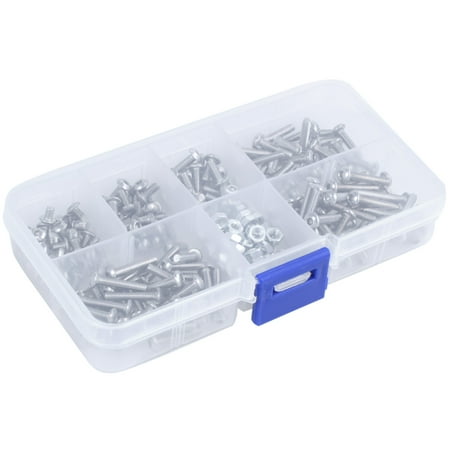 230Pcs M3 Stainless Steel Hex Hex Drive Button Head Socket Cap Bolts Screws Nuts Assortment Kit (M3)
230Pcs M3 Stainless Steel Hex Hex Drive Button Head Socket Cap Bolts Screws Nuts Assortment Kit (M3)