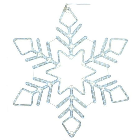 60 in. Pure White LED Twinkle Star Snowflake
