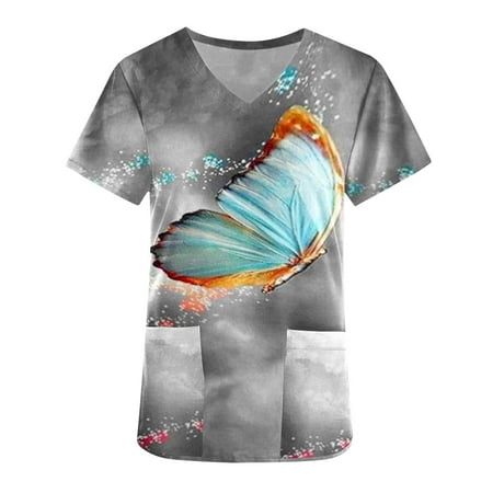 Scrub Tops for Women Short Sleeve Comfort Soft Trendy V Neck Medical Scrub Shirts T Shirt with Pockets
Scrub Tops for Women Short Sleeve Comfort Soft Trendy V Neck Medical Scrub Shirts T Shirt with Pockets