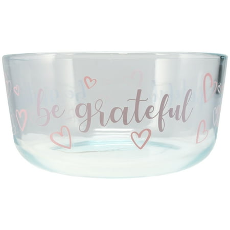 Pyrex 7201 4-Cup Be Grateful Food Storage Clear Glass Bowl