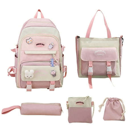 5-pcs Girls\ Daypack Backpack Set Kawaii School Backpack with Cute Accessories Accessories for Kids Teens Package Black {with Pendant}
5-pcs Girls\ Daypack Backpack Set Kawaii School Backpack with Cute Accessories Accessories for Kids Teens Package Black {with Pendant}