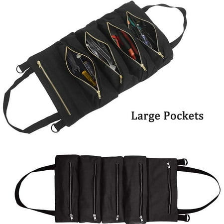 Multi-Purpose Tool Roll Up Bag Wrench Roll Pouch Canvas Tool Organizer Bucket Compact Tool Roll Pouch with 5 Zipper Pockets
Multi-Purpose Tool Roll Up Bag Wrench Roll Pouch Canvas Tool Organizer Bucket Compact Tool Roll Pouch with 5 Zipper Pockets
