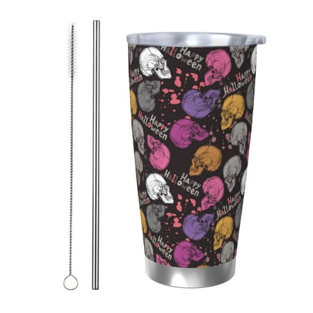 Tideii Halloween Skeleton for 20OZ Car Cup Stainless Steel Cold and Hot Cup with Lid Suitable for Outdoor and Home Unisex-Straw Two-piece Set
Tideii Halloween Skeleton for 20OZ Car Cup Stainless Steel Cold and Hot Cup with Lid Suitable for Outdoor and Home Unisex-Straw Two-piece Set