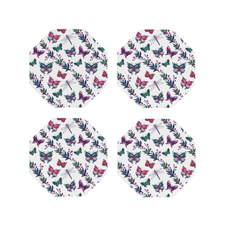 Leather Coasters Set of 4 - Dragonfly Plant Butterfly Lightweight Non-Slip Drink Coasters for Desk Anti-Scalding Desk Cup Coasters for Office Table Decor Octagon
Leather Coasters Set of 4 - Dragonfly Plant Butterfly Lightweight Non-Slip Drink Coasters for Desk Anti-Scalding Desk Cup Coasters for Office Table Decor Octagon