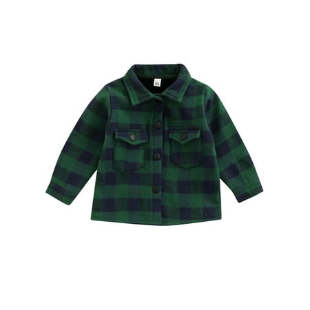 Sunisery Autumn Toddler Baby Boys Jacket Outwear Plaid Shirts Turn Down Collar Single Breasted Tops Green 1-2 Years
Sunisery Autumn Toddler Baby Boys Jacket Outwear Plaid Shirts Turn Down Collar Single Breasted Tops Green 1-2 Years