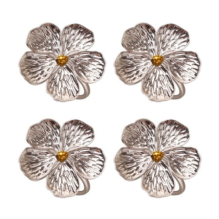 Amusingtao 4pcs Home Art Craft Zinc Alloy Flower Shape Napkin Ring Table Decoration Wedding 
Amusingtao 4pcs Home Art Craft Zinc Alloy Flower Shape Napkin Ring Table Decoration Wedding