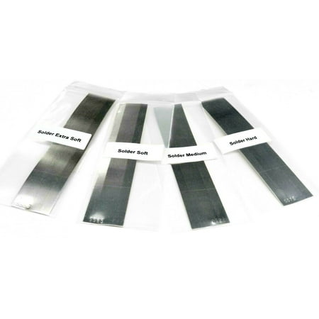 Silver Solder 4Sheets Assortment Jewelry Soldering X-Soft Soft Medium Hard 20Dwt