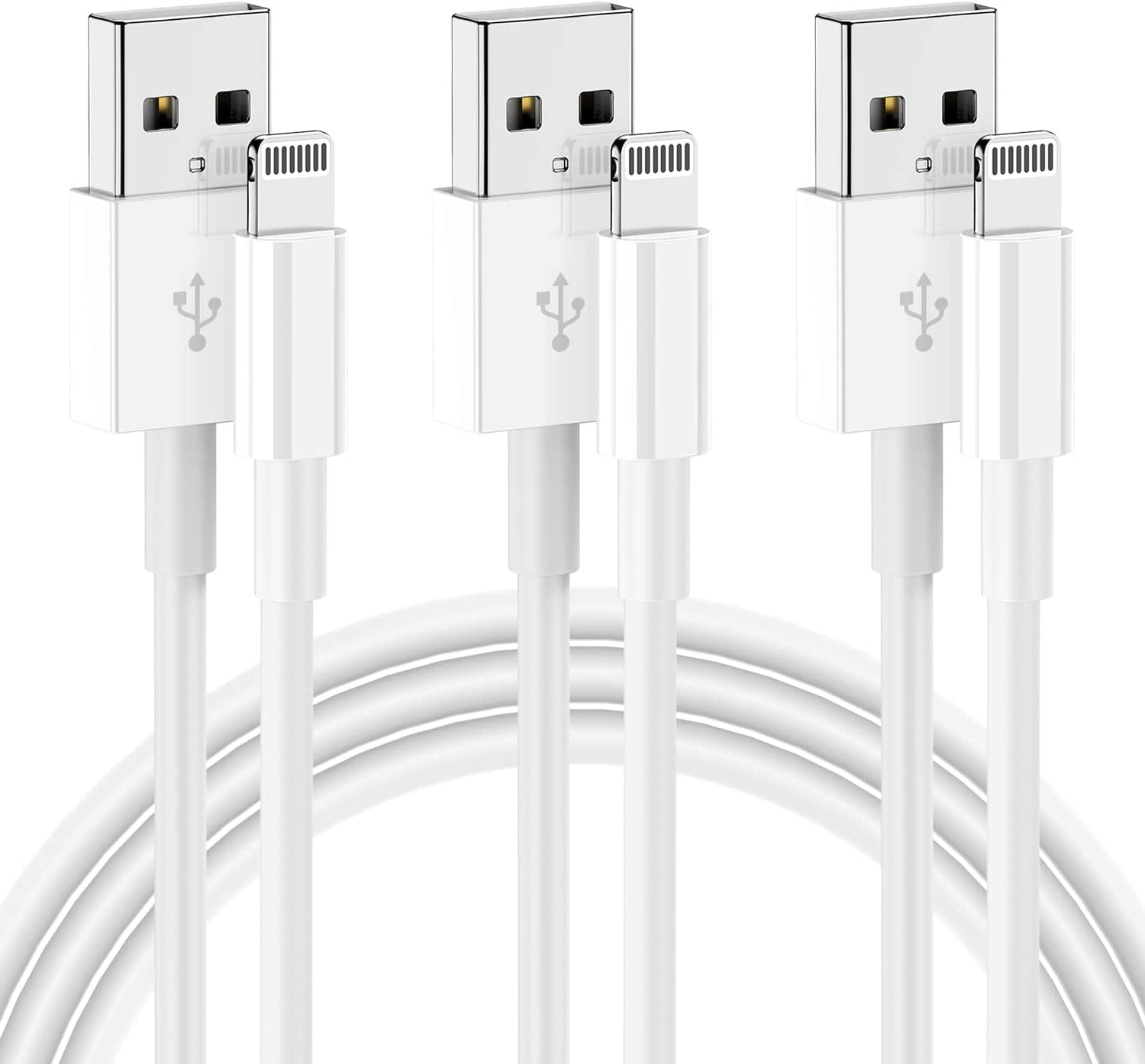 Apple Mfi Certified Iphone Charger Cord Lightning Cable Pack Phone