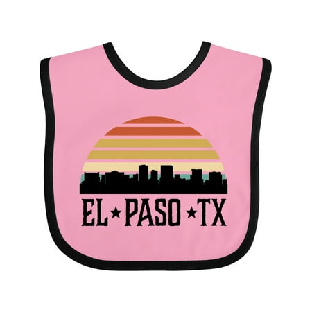 Inktastic El Paso Texas Skyline Retro Gift Baby Boy or Baby Girl Bib