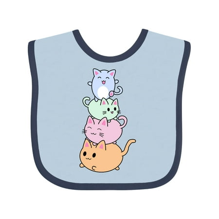 Inktastic Kawaii Kitten Stack Gift Baby Boy or Baby Girl Bib