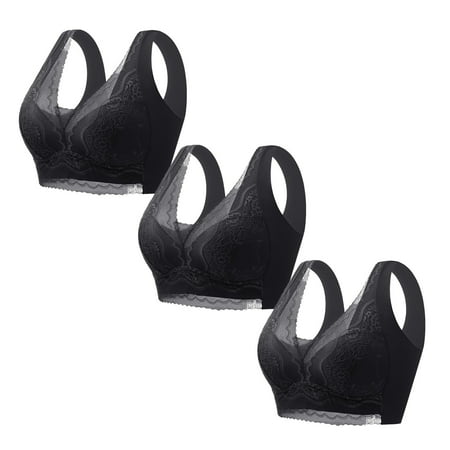 3-Pack Women Bra V-Neck Lace Fixed Cup Wide Shoulder Anti Droop And Side Bra Everyday Comfort Bralettes Underwear Lingerie
3-Pack Women Bra V-Neck Lace Fixed Cup Wide Shoulder Anti Droop And Side Bra Everyday Comfort Bralettes Underwear Lingerie