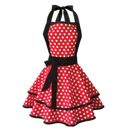 Cotton Dot Pattern Double-Layer Apron Cooking Cleaning Work Apron for Home Hotel 
Cotton Dot Pattern Double-Layer Apron Cooking Cleaning Work Apron for Home Hotel