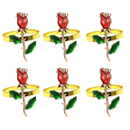 LMZM Napkin Buckles 6Pcs Table Decoration Modern Creative Red Rose Rhinestone Love Heart Dining Serviette Rings 
LMZM Napkin Buckles 6Pcs Table Decoration Modern Creative Red Rose Rhinestone Love Heart Dining Serviette Rings