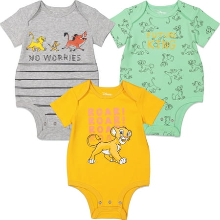 Disney The Lion King Infant Baby Boys 3 Pack Short Sleeve Bodysuits 12 Months 
Disney The Lion King Infant Baby Boys 3 Pack Short Sleeve Bodysuits 12 Months