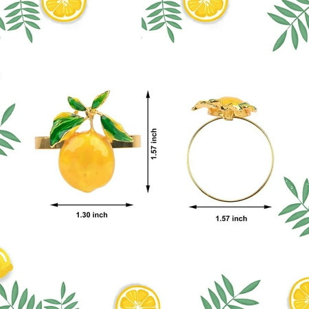12 Pieces Lemon Napkin Rings Summer Napkin Holders Tropical Fruit Napkin Buckle Decor for Summer Birthday Wedding Party
12 Pieces Lemon Napkin Rings Summer Napkin Holders Tropical Fruit Napkin Buckle Decor for Summer Birthday Wedding Party