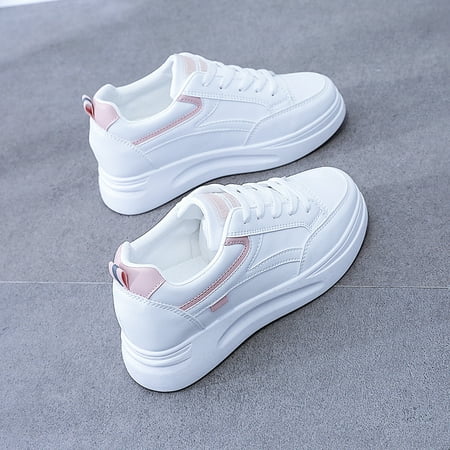 Ladies Casual Sneakers Thick Sole Lace-up White Shoes Skate Shoes 6cm Inner Height
Ladies Casual Sneakers Thick Sole Lace-up White Shoes Skate Shoes 6cm Inner Height