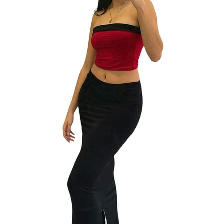 Ma&Baby Women Sleeveless Off-shoulder Bodycon Corset Tube Tops/High Waist Split Long Skirt Streetwear Two Pieces Sets
Ma&Baby Women Sleeveless Off-shoulder Bodycon Corset Tube Tops/High Waist Split Long Skirt Streetwear Two Pieces Sets