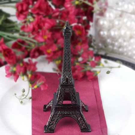 6" Tall Black Treasured Affection Eiffel Tower Set of 2