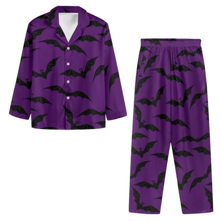 NETILGEN Halloween Night Bats Graphic Button Up Pjs for Women Set Pants 2 Pack Button Pajama Sets for Women Soft Button Down Sleepwear for Women with 2 Front Pockets
NETILGEN Halloween Night Bats Graphic Button Up Pjs for Women Set Pants 2 Pack Button Pajama Sets for Women Soft Button Down Sleepwear for Women with 2 Front Pockets