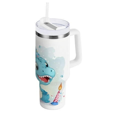 JSTEL Cute Dino Dinosaur Birthday 30 oz Tumbler Stainless Steel Water Bottle Vacuum Insulated Cup with Straw Lid & Handle For Travel Car Cup Holder
JSTEL Cute Dino Dinosaur Birthday 30 oz Tumbler Stainless Steel Water Bottle Vacuum Insulated Cup with Straw Lid & Handle For Travel Car Cup Holder