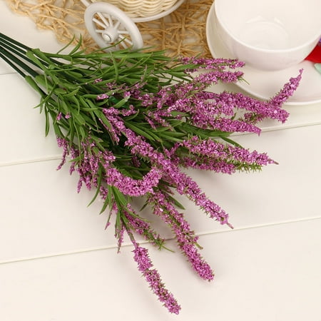 Gobestart Home Decoration 21 Heads Lavender Bouquet Wedding Flowers High Simulation