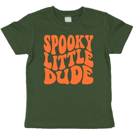 Spooky Little Dude Wavy Letters for Baby and Toddler Youth Boys Halloween and Fall Shirt Military Green Shirt 12 Months
Spooky Little Dude Wavy Letters for Baby and Toddler Youth Boys Halloween and Fall Shirt Military Green Shirt 12 Months