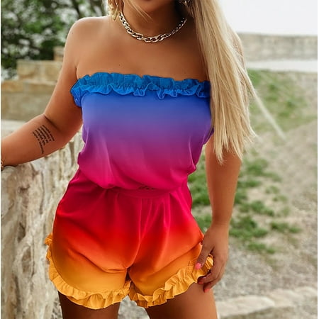 QWANG Jumpsuit for Women Fashion Print Casual Fashion Bustier Jumpsuit With Waistband
QWANG Jumpsuit for Women Fashion Print Casual Fashion Bustier Jumpsuit With Waistband