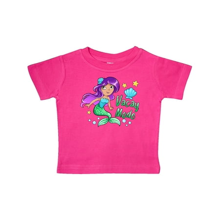 Inktastic Vacay Mode- mermaid with green tail Gift Baby Girl T-Shirt