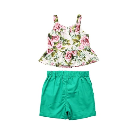 2PCS Toddler Kids Baby Girl Clothes Sets Sleeveless Floral Ruffle Vest Top Button Casual Shorts Summer Outfit Set
2PCS Toddler Kids Baby Girl Clothes Sets Sleeveless Floral Ruffle Vest Top Button Casual Shorts Summer Outfit Set