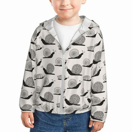 Sun Hoodie for Kids Black White Snail Print Long Sleeve Swim Fishing Shirts Sun Protection Zip Up Jacket Clothing Athletic Hoodie
Sun Hoodie for Kids Black White Snail Print Long Sleeve Swim Fishing Shirts Sun Protection Zip Up Jacket Clothing Athletic Hoodie