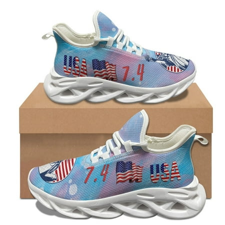 7.4 American Independence Day Print Lace Up Sneakers Non-slip Breathable Travel Flats Summer Shock Absorbing Vulcanized Shoes
7.4 American Independence Day Print Lace Up Sneakers Non-slip Breathable Travel Flats Summer Shock Absorbing Vulcanized Shoes