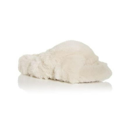 J/Slides Womens Charli Faux Fur Open Toe Slide Sandals