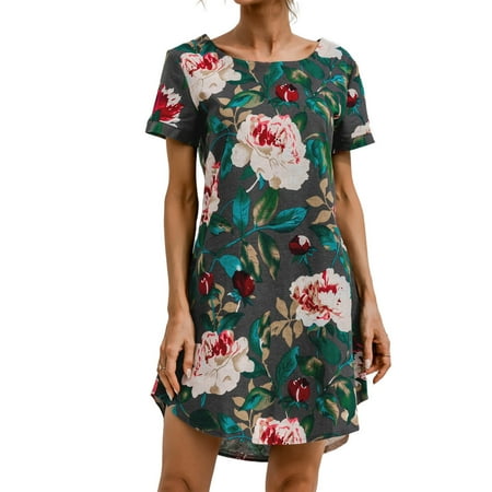 Dresses for Women Black Dress Women s Cotton and Linen Flower Printed O-Neck Short Sleeve Mini Dress Wedding Guest Dresses for Women Dress Pants Women Sequin Dress for Women Clearance Gray 2XL
Dresses for Women Black Dress Women s Cotton and Linen Flower Printed O-Neck Short Sleeve Mini Dress Wedding Guest Dresses for Women Dress Pants Women Sequin Dress for Women Clearance Gray 2XL