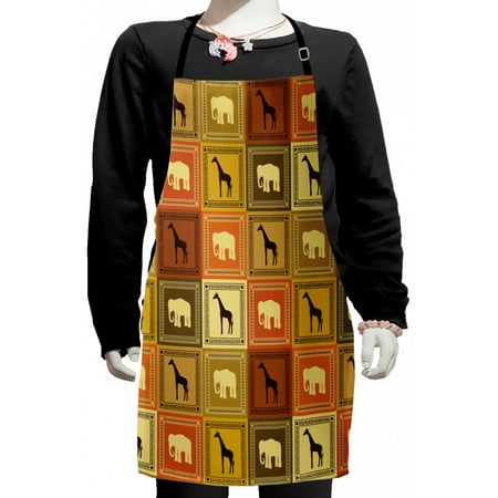Safari Kids Apron Animals Pattern Silhouette Exotic Fauna Frame Vintage Illustration Boys Girls Apron Bib with Adjustable Ties for Cooking Baking Painting Brown and Black by Ambesonne
Safari Kids Apron Animals Pattern Silhouette Exotic Fauna Frame Vintage Illustration Boys Girls Apron Bib with Adjustable Ties for Cooking Baking Painting Brown and Black by Ambesonne