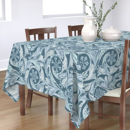 Cotton Sateen Tablecloth 70 x 108 - Ice Crystals And Snowflakes Holiday Winter Blue Gray Print Custom Table Linens by Spoonflower
Cotton Sateen Tablecloth 70 x 108 - Ice Crystals And Snowflakes Holiday Winter Blue Gray Print Custom Table Linens by Spoonflower